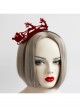 Fashion Retro Simple Christmas Holiday Wine Red Deer Adult Prom Party Headband