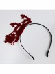 Fashion Retro Simple Christmas Holiday Wine Red Deer Adult Prom Party Headband