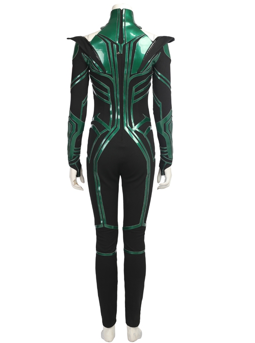 Thor Ragnarok Death Goddess Hela Style A Halloween Cosplay Costume Black Bodysuit