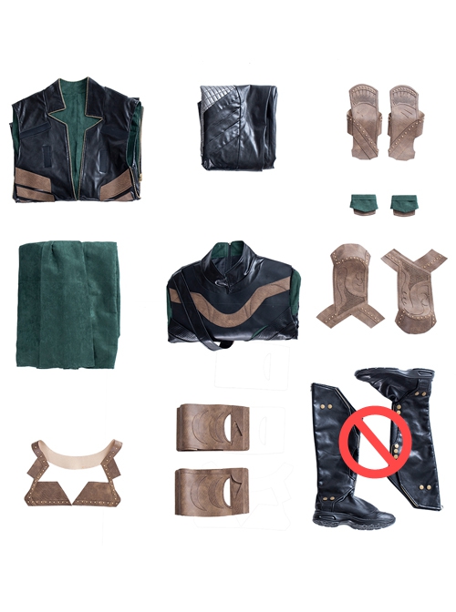 Loki Season 1 Loki Armor Suit Halloween Cosplay Costume Full Set Without Shoes