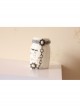 Fashion Lady White Pearl Grey Rose Flower Lace Female Retro Band Ring Bracelet