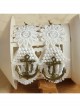 Fashion Elegant Retro Long White Lace Navy Style Anchor Female Earrings