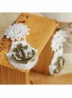 Fashion Elegant Retro Long White Lace Navy Style Anchor Female Earrings