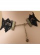 Fashion Retro Gothic Exaggerated Nightclub Party Sexy Black Lace Rose Flower Tassel Love Female Choker