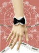 Fashion Elegant Bridesmaid Bride Black Sequins White Lace Retro Female Bracelet