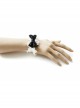 Fashion Elegant Bridesmaid Bride Black Sequins White Lace Retro Female Bracelet