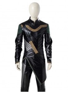 Loki Season 1 Loki Armor Suit Halloween Cosplay Costume Black Top