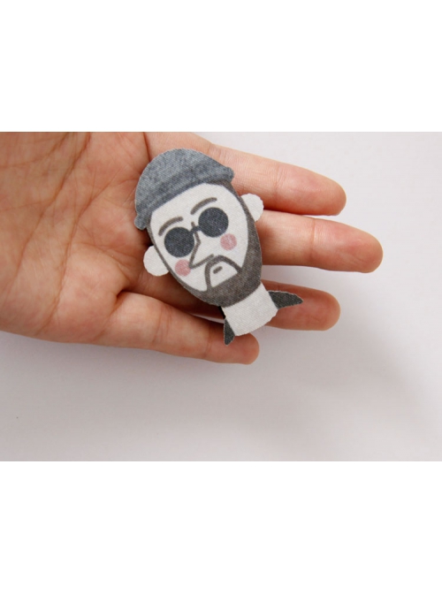 Fashion Funny Halloween Personality Cartoon Sunglasses Hat Boys Little Avatar Hairpin