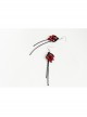 Retro Gothic Exaggerated Fashion Ruby Black Tassel Female Halloween Long Earrings