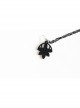 Retro Gothic Exaggerated Fashion Ruby Black Tassel Female Halloween Long Earrings