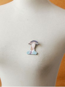 Fashion Art Retro Cartoon Hat Suit Cow Handmade Cloth Brooch