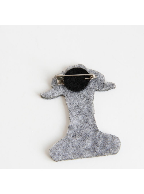 Fashion Art Retro Cartoon Hat Suit Cow Handmade Cloth Brooch