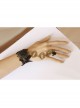 Retro Fashion Gothic Black Lace Alloy Handmade Dance Female Ring Bracelet