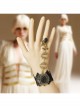 Retro Fashion Gothic Black Lace Alloy Handmade Dance Female Ring Bracelet