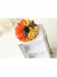 Retro Fashion Personality Butterfly White Lace Orange Yellow Flower Female Bracelet With Ring One Chain