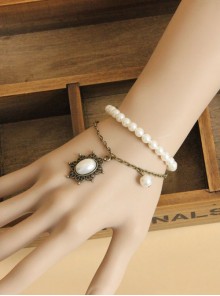 Retro Elegant Simple White Pearl Fashion Handmade Female Bracelet
