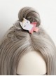 Fashion Cute Fabric Cartoon Pink Cat Creativity Funny Female Hairpin