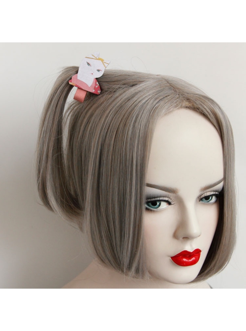 Fashion Cute Fabric Cartoon Pink Cat Creativity Funny Female Hairpin