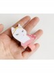Fashion Cute Fabric Cartoon Pink Cat Creativity Funny Female Hairpin