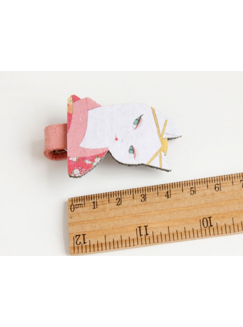 Fashion Cute Fabric Cartoon Pink Cat Creativity Funny Female Hairpin