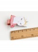 Fashion Cute Fabric Cartoon Pink Cat Creativity Funny Female Hairpin
