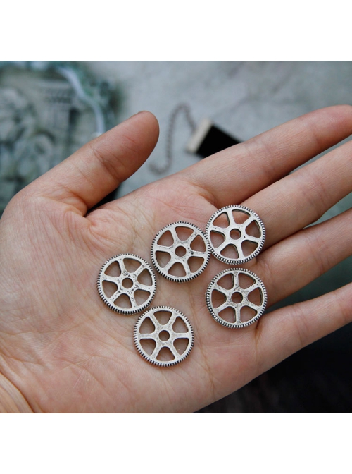 Retro Fashion Dark Style Handsome Steampunk Mechanical Gear Black Personality Female Earrings
