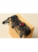 Retro Gothic Fashion Vampire Love Female Black Lace Ruby Female Anklet