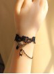 Retro Gothic Fashion Simple Bride Cat Black Lace Fringe Female Bracelet