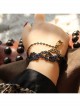 Retro Gothic Fashion Simple Bride Cat Black Lace Fringe Female Bracelet
