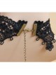 Gothic Retro Fashion Christmas Holiday Prom Black Pearl Lace Tassel Female Antique Choker