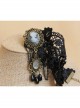 Gothic Retro Fashion Christmas Holiday Prom Black Pearl Lace Tassel Female Antique Choker