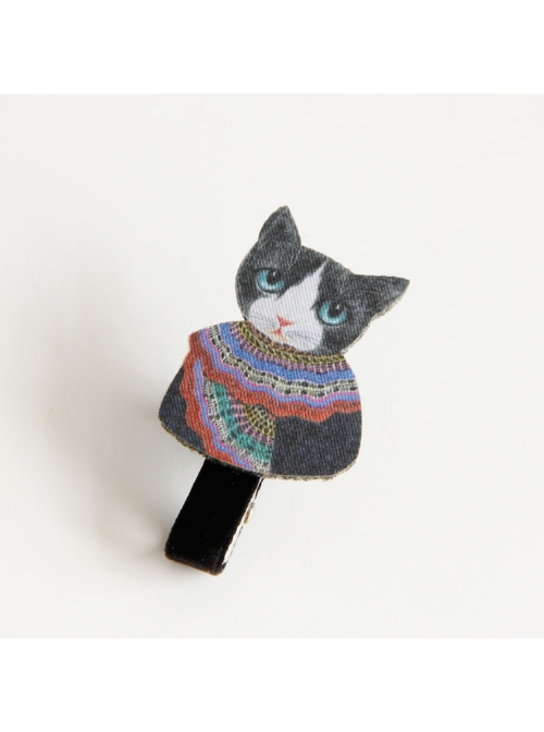 Cute Fashion Casual Cartoon Black Cat Female Small Hairpin