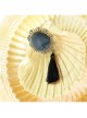 Gothic Personality Creative Fashion Retro Halloween Head Black Tassel Female Brooch