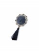 Gothic Personality Creative Fashion Retro Halloween Head Black Tassel Female Brooch