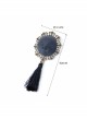 Gothic Personality Creative Fashion Retro Halloween Head Black Tassel Female Brooch