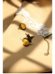 Fashion Casual Elegant Bride Bridesmaid White Lace Yellow Rose Flower Female Bracelet With Ring One Chain