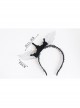 Fashion Retro Black Net Yarn King Crown Stage Party Halloween Christmas Female Headband
