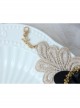 Gothic Retro Black Flower Fashion Golden Lace Female Bracelet With Ring One Chain