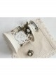 Fashion Retro Bride Bridesmaid Wedding White Lace Pearl Female Bracelet With Ring One Chain