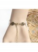 Fashion Retro Bride Bridesmaid Wedding White Lace Pearl Female Bracelet With Ring One Chain