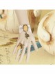 Fashion Retro Elegant Bride White Lace Handmade Female Bracelet With Ring One Chain