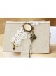 Fashion Retro Elegant Bride White Lace Handmade Female Bracelet With Ring One Chain