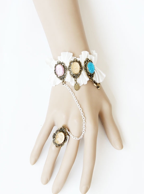 Fashion Personality Exaggerated Psychedelic Rainbow Creative Color Female Band Ring Bracelet