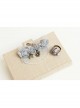 Fashion Cute Elegant Pony House Grey Rose Flower Lace Female With Ring Bracelet
