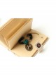 Retro Fashion Leopard Print Female Dark Green Rose Black Braided Bracelet