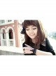 Retro Gothic Fashion Elegant Black Lace Rose Flower Female With Ring Bracelet