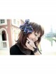 Retro Gothic Fashion Elegant Black Lace Rose Flower Female With Ring Bracelet