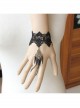 Gothic Retro Fashion Black Lace Spikes Party Prom Female Bracelet