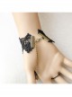 Gothic Retro Fashion Black Lace Spikes Party Prom Female Bracelet