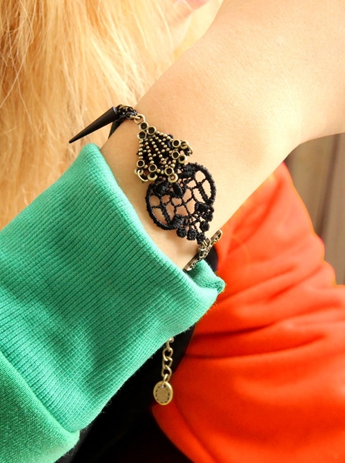 Retro Cute Gothic Fashion Casual Trend Black Lace Female Bracelet